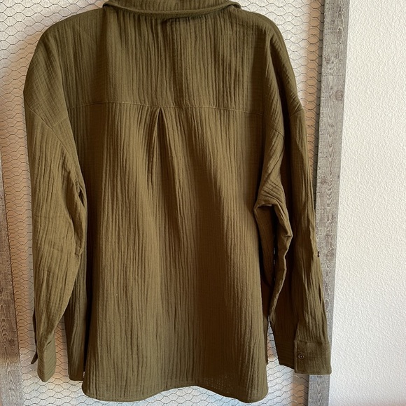 Threads 4 Thought gauze button up, Sz L - Picture 10 of 10